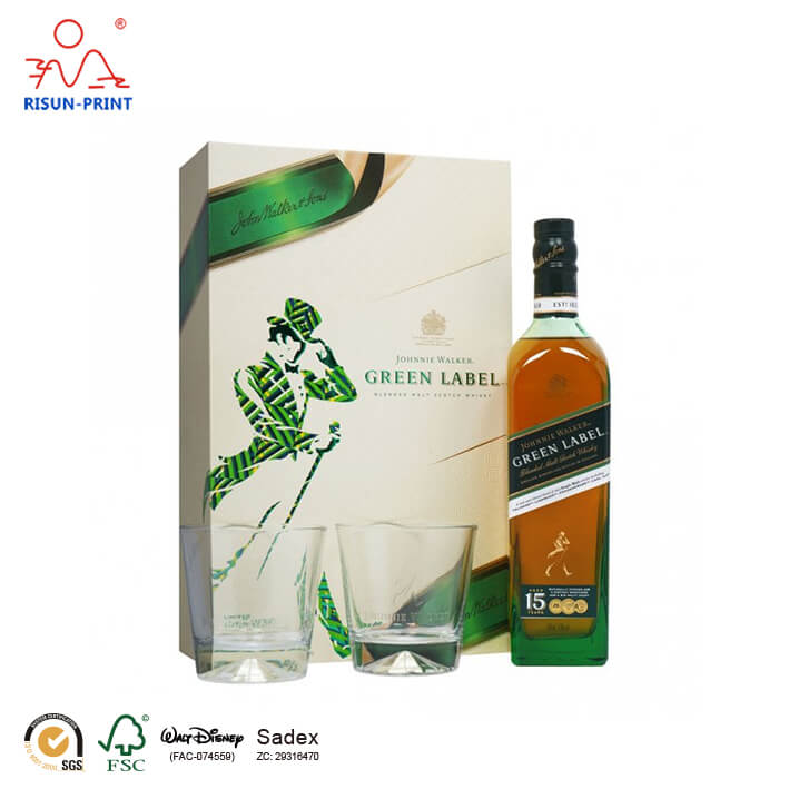  Johnnie andador etiqueta verde 15 YO embalaje de caja de regalo de whisky