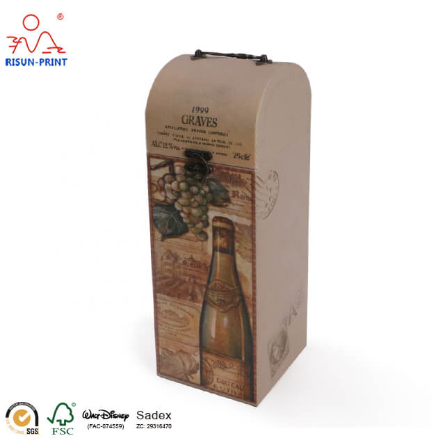 Cardboard Paper Single Wine Box