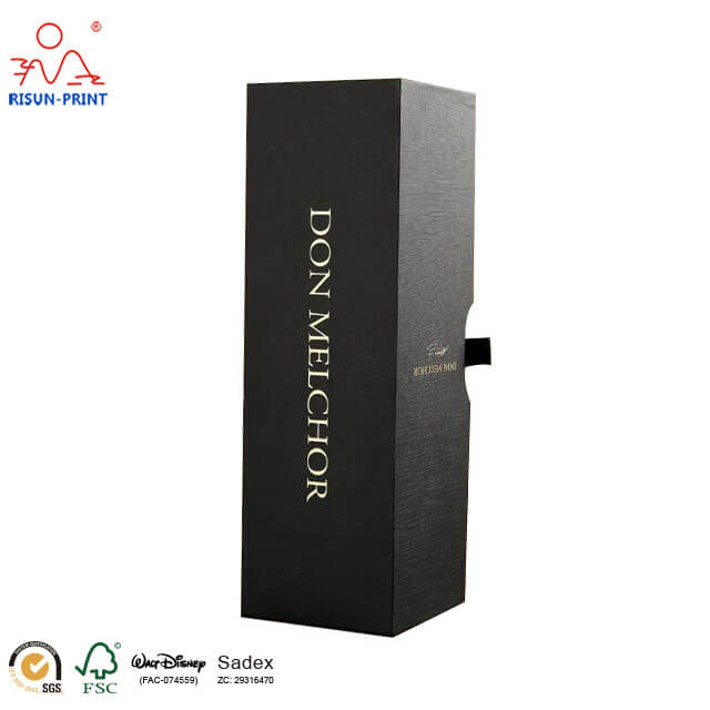 Rigid Black Wine Gift box