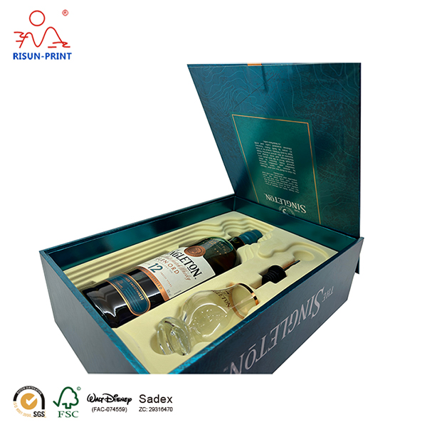caja de regalo de vino de embalaje de whisky