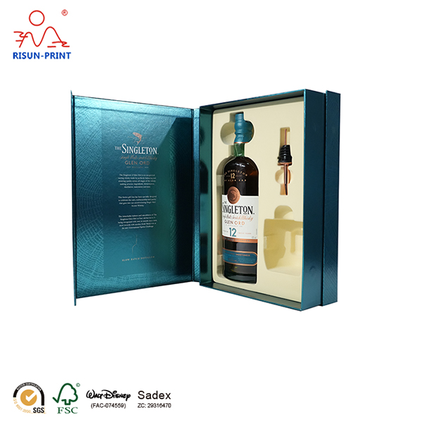 Embalaje vendedor caliente de la caja del vino del whisky del brandy