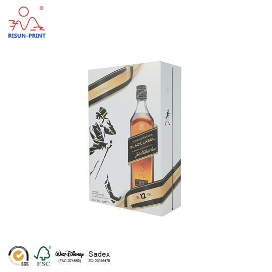 Luxury Magnetic Closure whiskey Packaging Wine Box