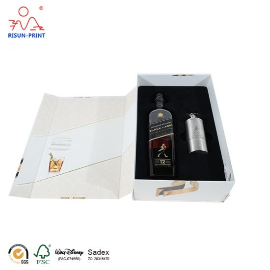 Caja de vino de embalaje de whisky con cierre magnético de lujo