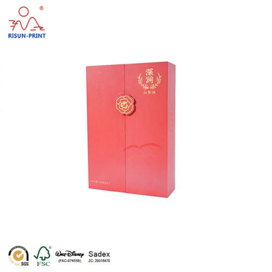 Two Doors Opened Rigid Cardboard Packaging Gift Box