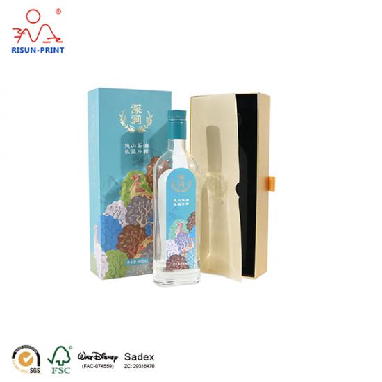 Logo And Side Slide Open Pull Out Cardboard Gift Box