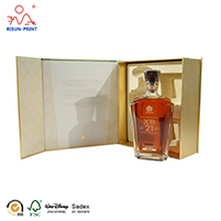 ¡Presentamos la exquisita caja de embalaje de cartón para vino y whisky de lujo personalizada!