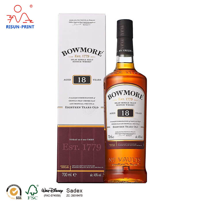 botella individual Bowmore caja de vino de whisky