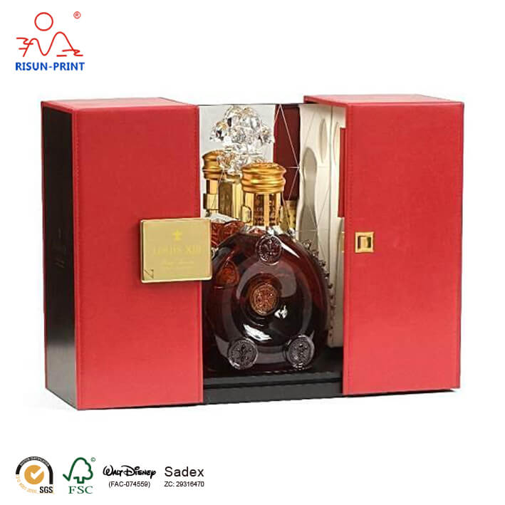 caja de vino de coñac louis xiii personalizada